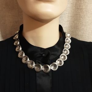 Vintage Modernist Taxco Mexico Sterling Silver Necklace